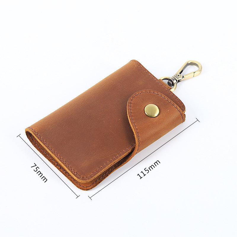 Women's & Men's Cowhide Handmade Creative Genuine Leather Car Key Bags