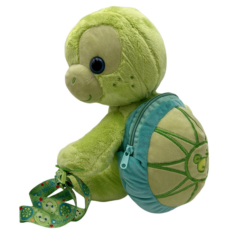 Petite poupée tortue de mer en peluche pour enfants, sacs à dos mignons