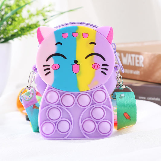 Children's Kitty Silicone Candy Jelly Storage Hand Coin Purses