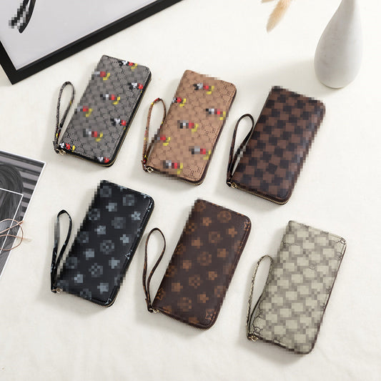 Mickey Zipper Printing Certificate Korean Style Western Large Capacity Ladies Wallets