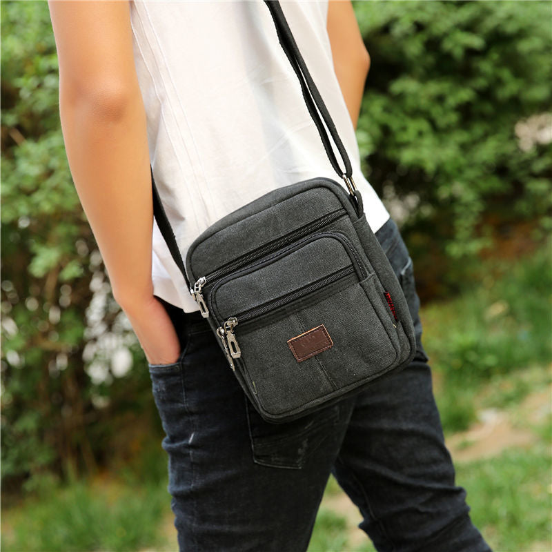 Men's Canvas Business Mini Fashionable Household Men's Messenger Bags