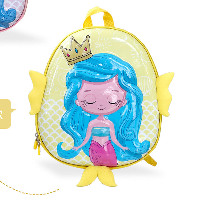 Cartoon Cute Mermaid Egg Shell For Children's Backpacks