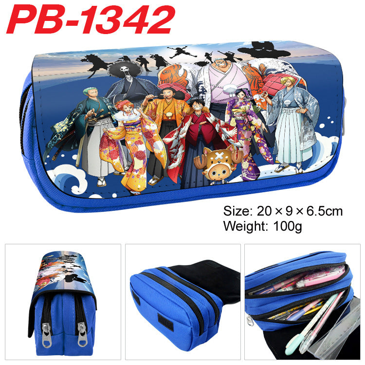 Piece Anime Color Picture Pencil Cartoon Large Capacity Double Ladies Wallets