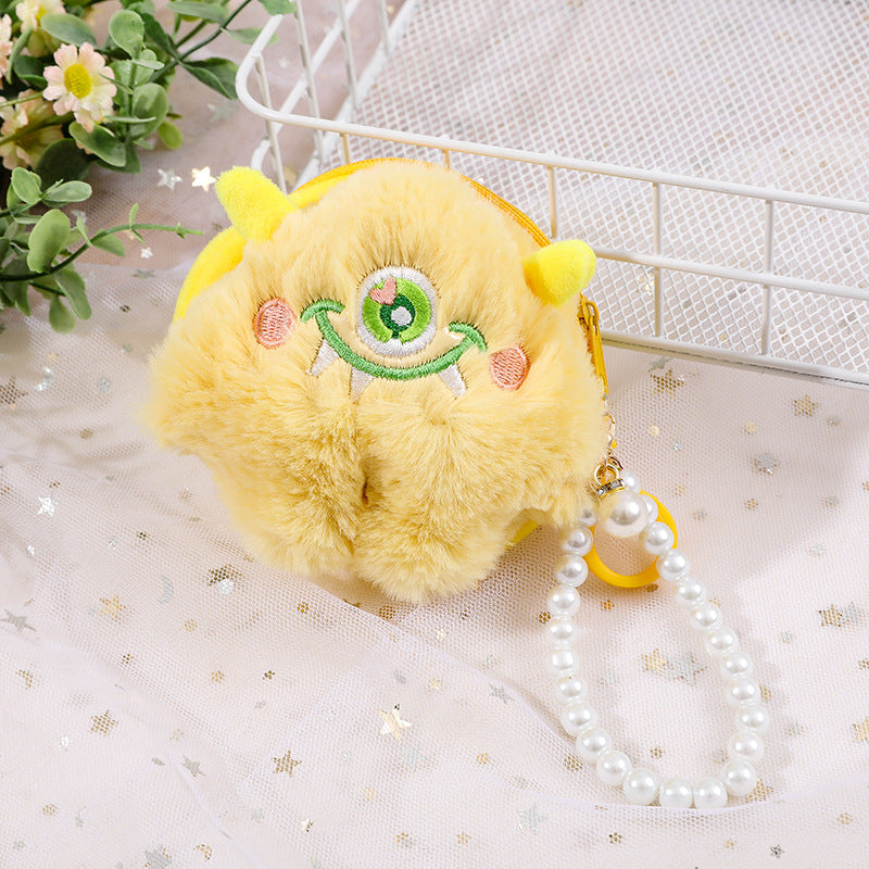 Eye Hair Monster Doll Cute Plush Coin Purses