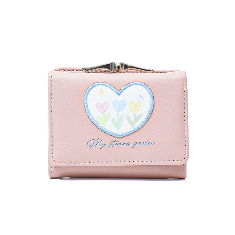 Women's Korean Tulip Fresh Clip Large Capacity Ladies Wallets