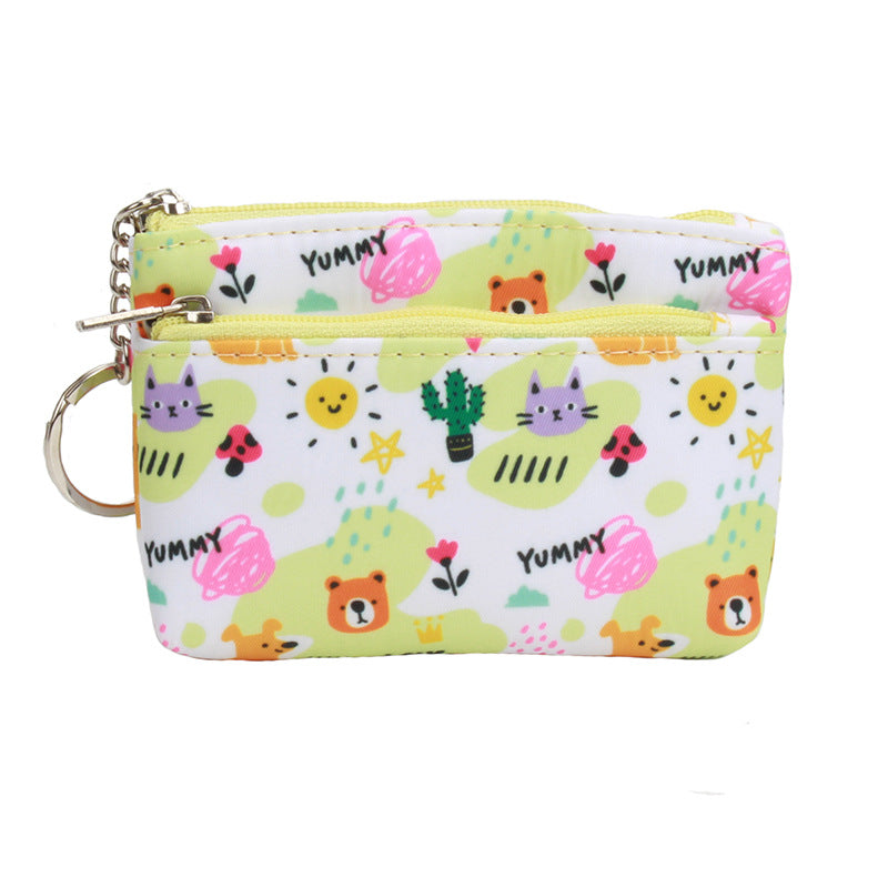 Women's Small Cloth Short Mini Clutch Coin Purses