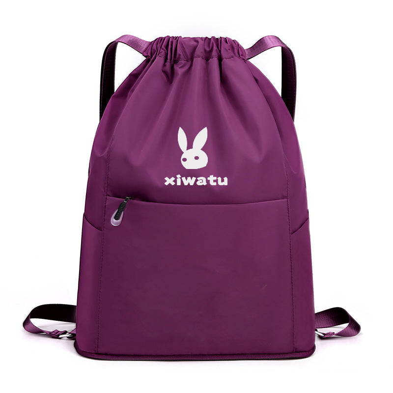 Women's & Men's & Portable Folding Fitness Drawstring Leisure Backpacks