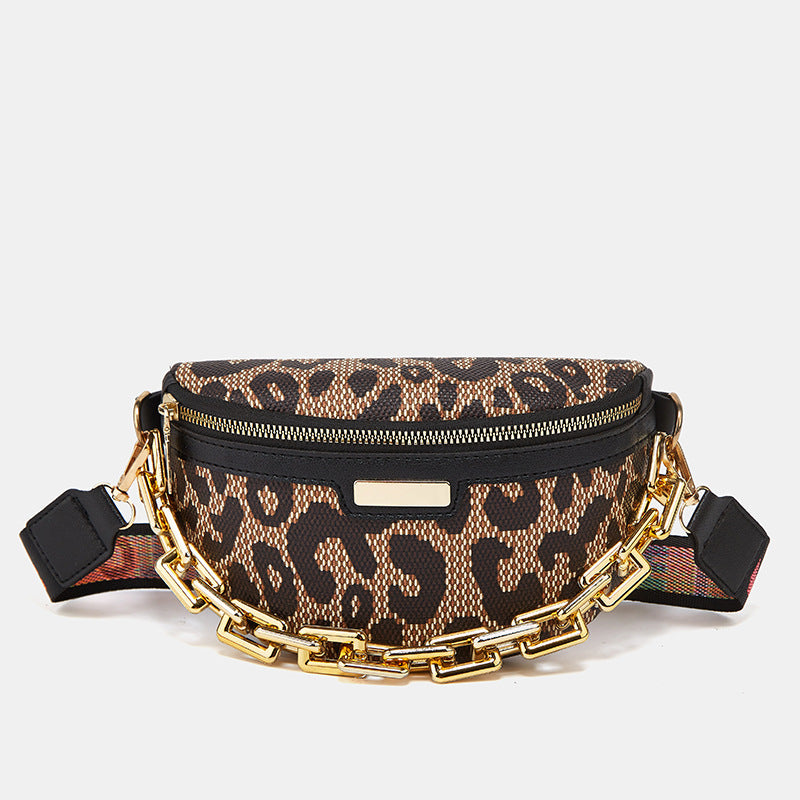 Women's Summer Flower Material High Sense Leopard Waist Packs