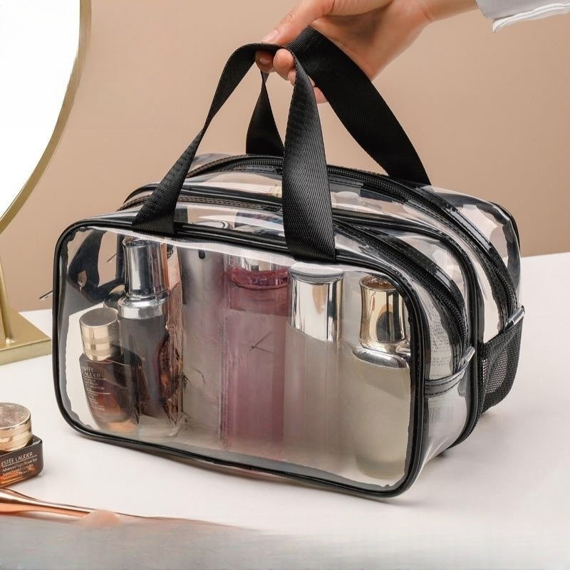 Transparent Large Capacity Dry Wet Separation Cosmetic Bags