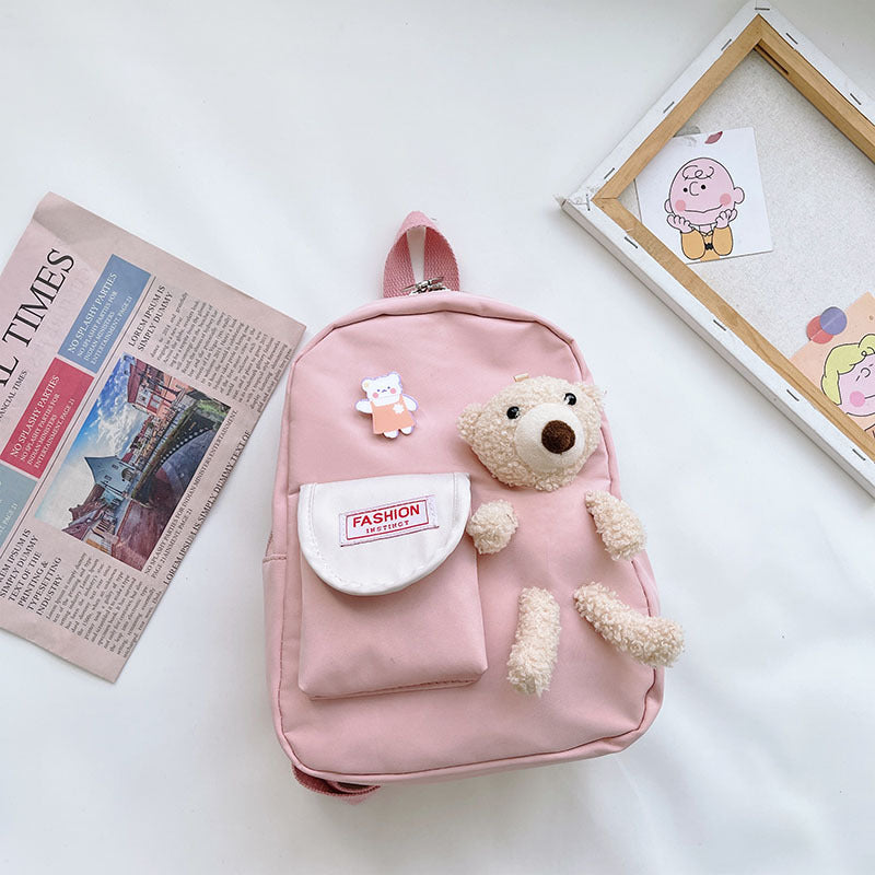 Children's Cartoon Cute Bear Large Capacity Nylon Children's Backpacks