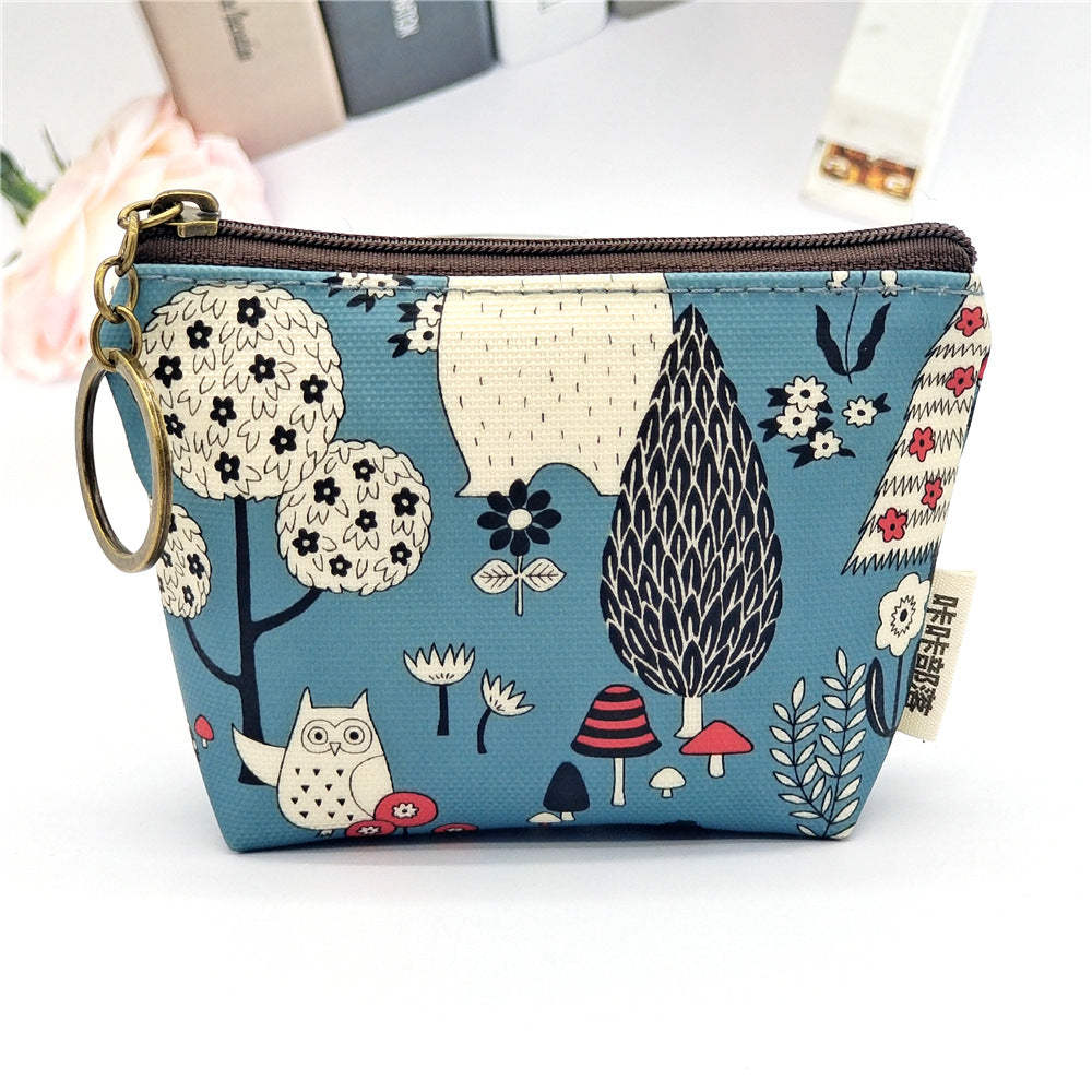 Women's Film Printed Cartoon Sier Sundries Storage Coin Purses