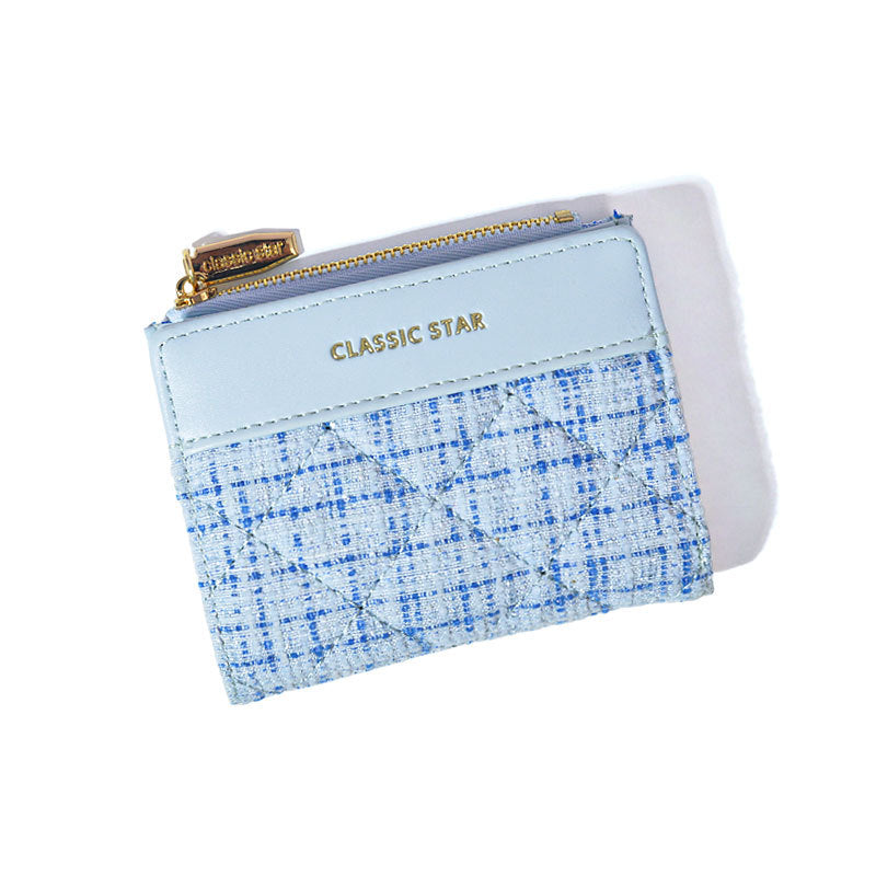 Classic Style Korean Lady Solid Color Ladies Wallets