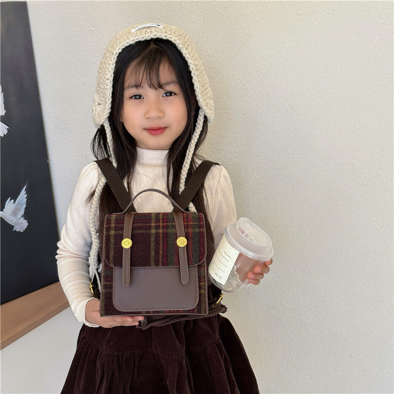 Children's Korean Retro Boys British Style Mini Children's Backpacks