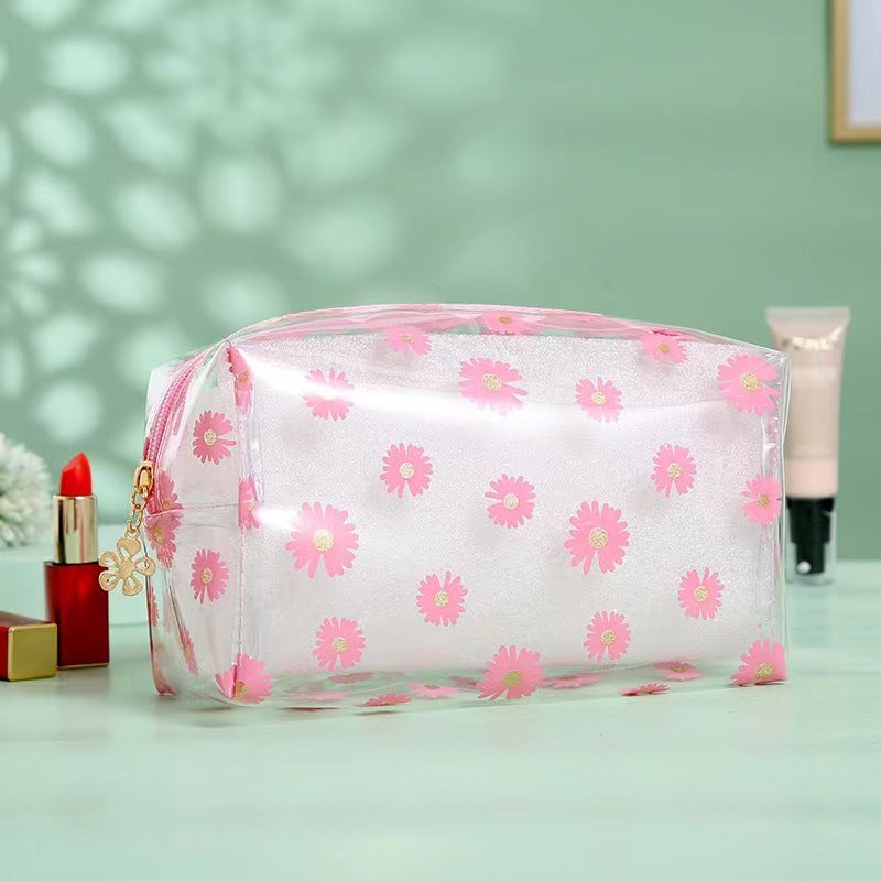 Large Capacity Personalized Striped Portable Storage Cosmetic Bags