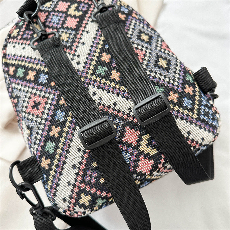 Large Capacity Canvas Retro Ethnic Style Backpacks