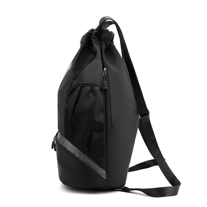 Men's Drawstring Leisure Fitness Storage Waterproof Fabric Sports Backpacks