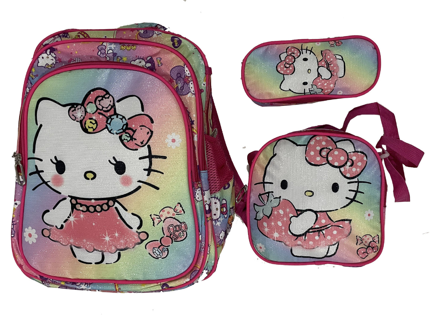 Children's With Light Cartoon Six-wheel Two-wheel Ladder Elementary School Students' Schoolbags