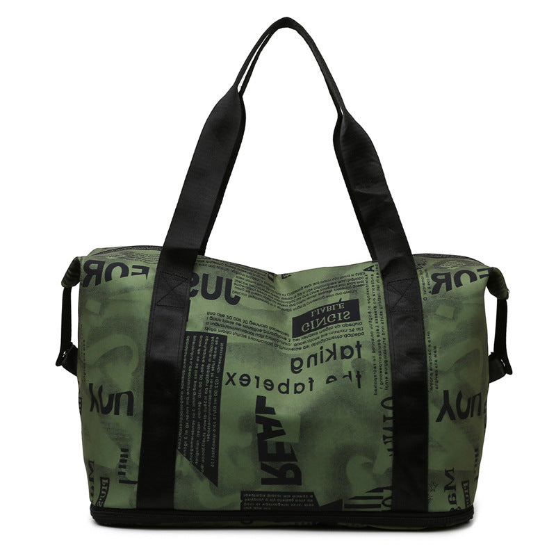 Fashion Trend Retro Alphabet Folding Scalable Travel Bags