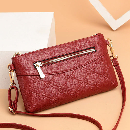 Women's Versatile Mom Soft Leather Mobile Crossbody Bags