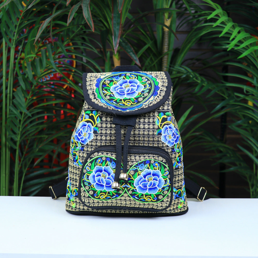 Women's Cool Ethnic Style Canvas Embroidered Backpacks