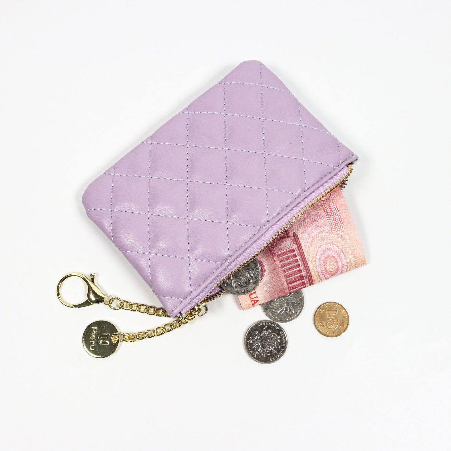 Women's Rhombic Short Zipper Small Personalized Storage Coin Purses