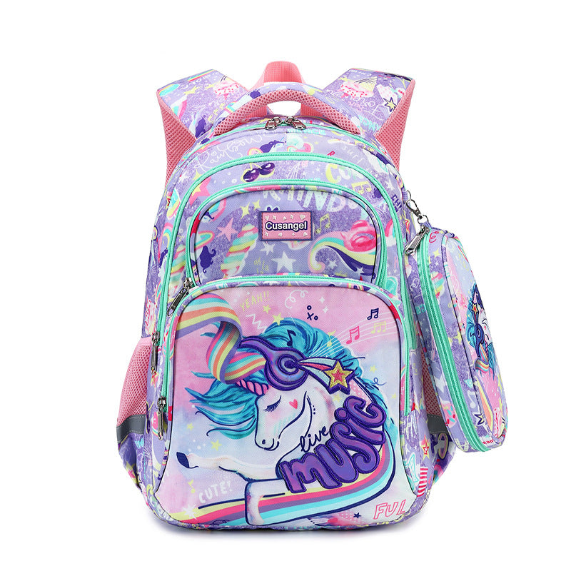 Women's & Children's & Primary To Six Levels Unicorn Elementary School Students' Schoolbags