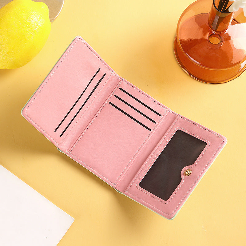 Durable Small Versatile Short Design Cute Ladies Wallets