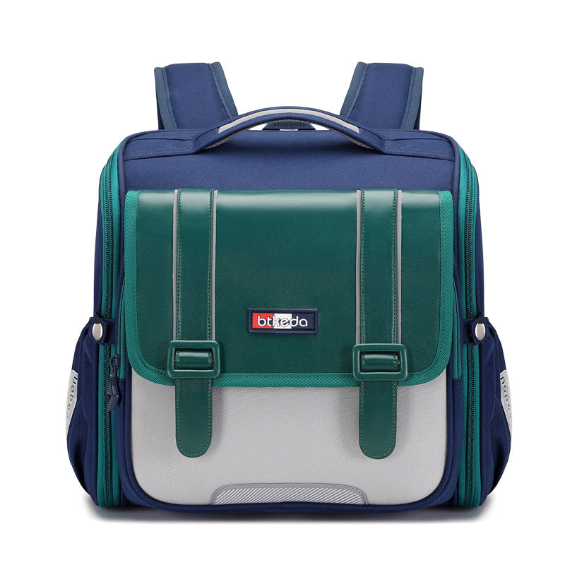 Children's Horizontal British Style Spine Protection Large Elementary School Students' Schoolbags