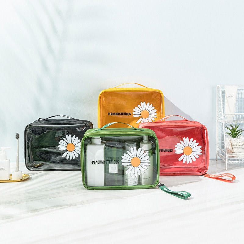 Sacs à cosmétiques imperméables portables et transparents Little Daisy