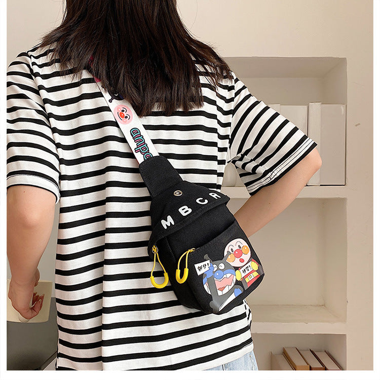 Children's Graceful Good-looking Canvas Cartoon Small Shoulder Bags