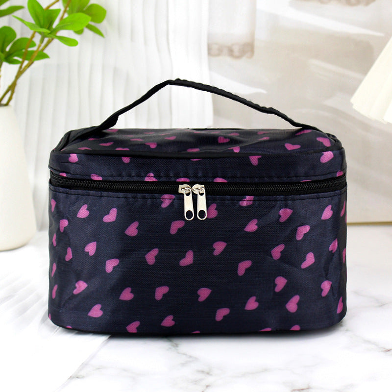 Women's Polka Dot With Mirror Printing Portable Cosmetic Bags