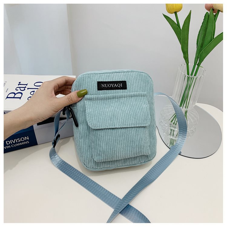 Women's Corduroy Fashion Female Campus Portable Korean Bags