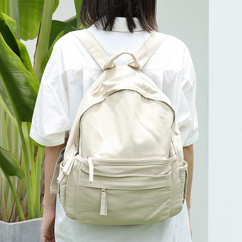 Women's Style Washed Worn Canvas Leisure Forest Backpacks