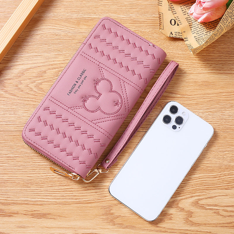 Women's Korean Long Multifunctional Mobile Clip Ladies Wallets