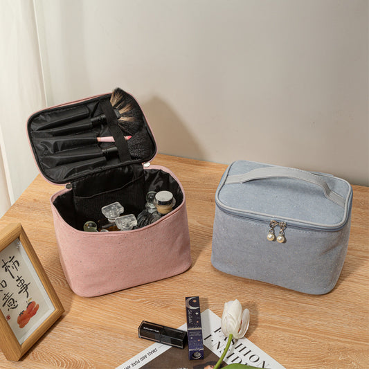 Corduroy Large Capacity Portable Good-looking Storage Cosmetic Bags