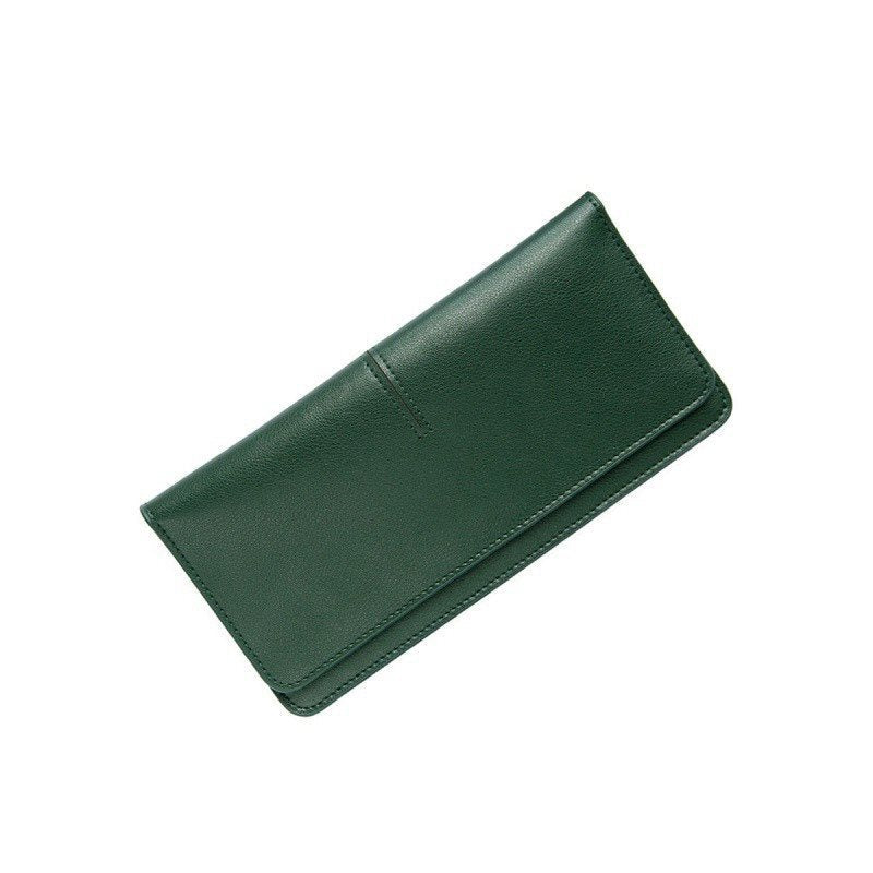 Women's Simple Long Elegant Position Soft Leather Ladies Wallets