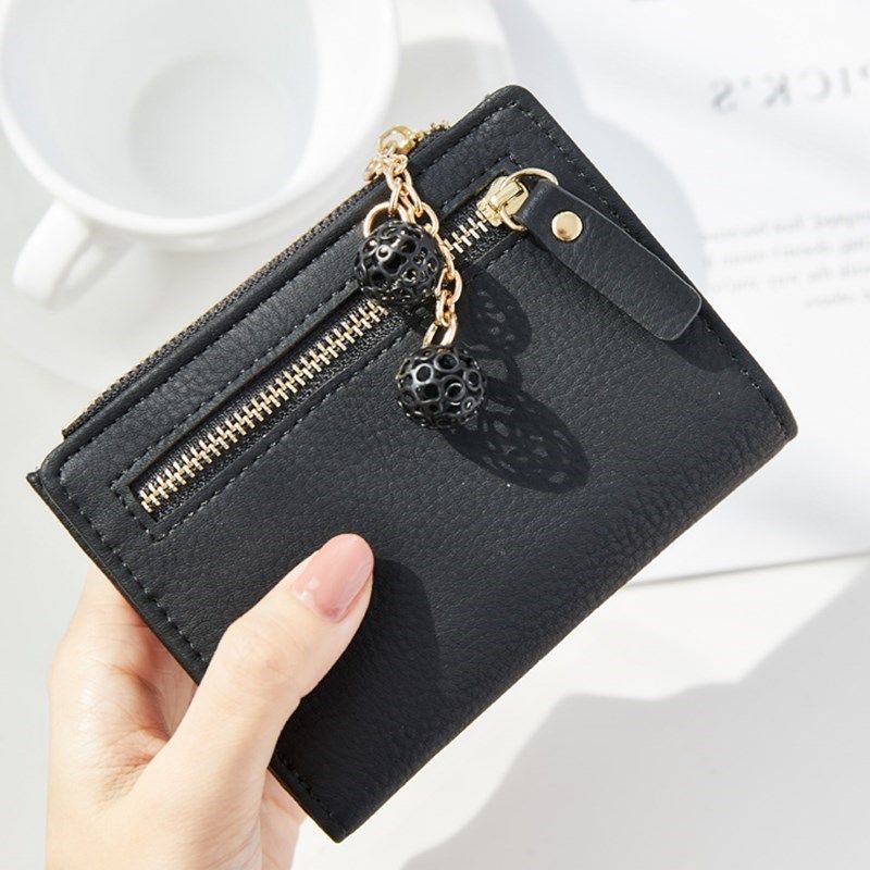 Women's Short Fresh Folding Korean Style Personality Ladies Wallets