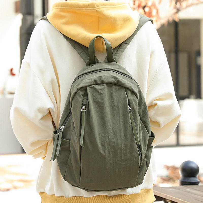 Women's Artistic Canvas Simple Pleated Washed Fashion Backpacks