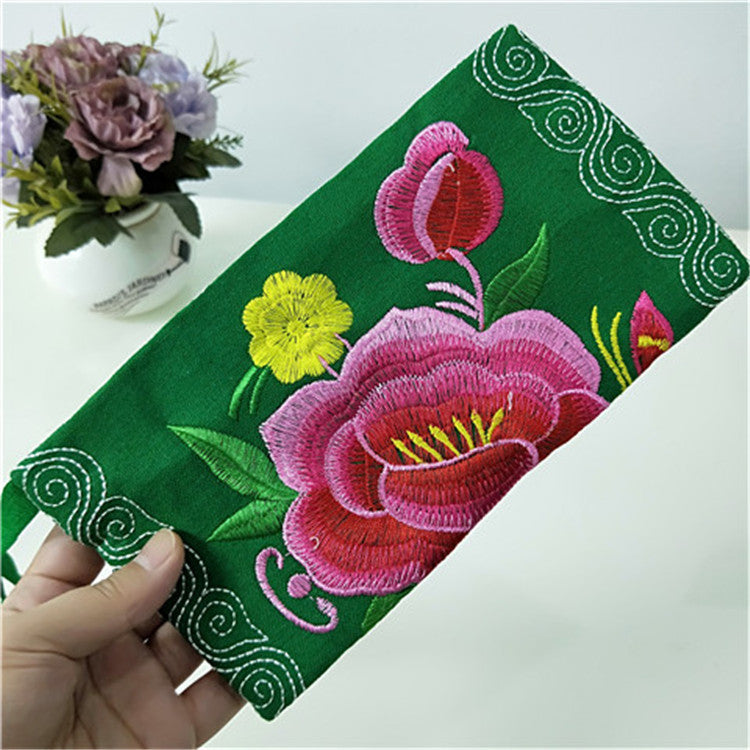 Women's Yunnan National Style Embroidered Soft Mobile Ladies Wallets