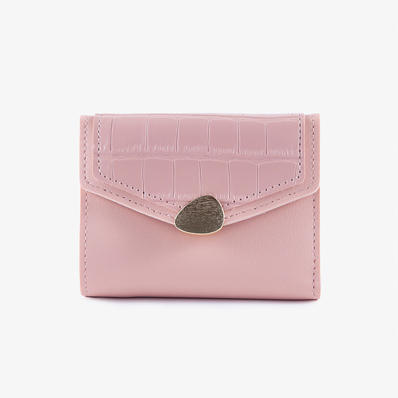 Women's Small Cute Mori Style Short Stone Ladies Wallets