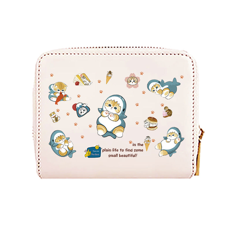 Women's Integrated Cute Alien Cat Cartoon Large Coin Purses