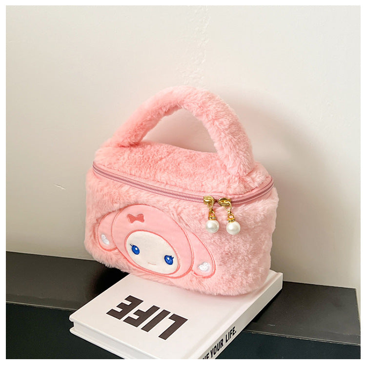 Children's Cute Plush Cartoon Portable Storage Wash Cosmetic Bags