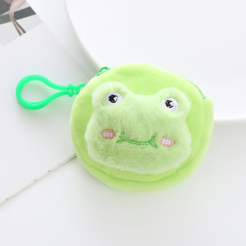 Plush Frog Rabbit Doll Cute Round Coin Purses