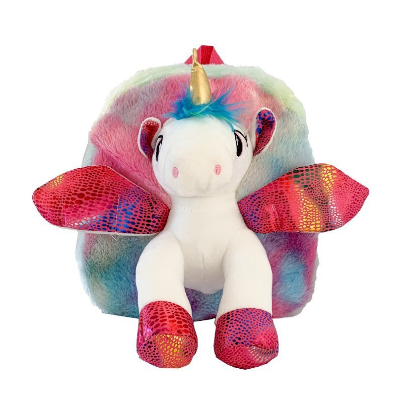 Poupée licorne de dessin animé pour enfants, sacs en peluche mignons primaires