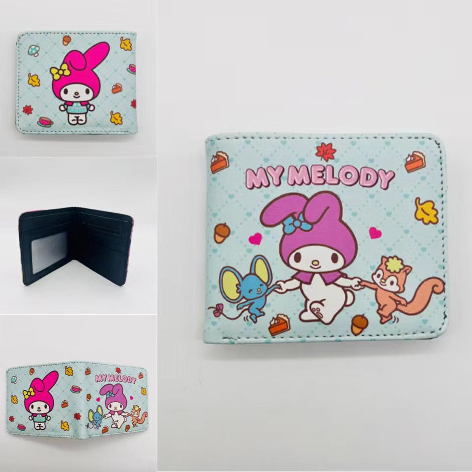 Cute Cartoon Anime Small Portable Color Printing Ladies Wallets