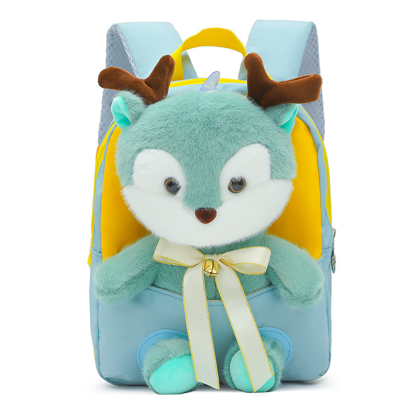 Children's Cute Sika Deer Plush Spring Backpacks