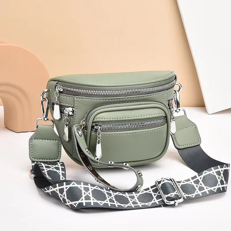 Women's Fashion Soft Quality Wide Strap Korean Waist Packs