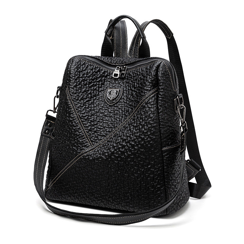 Women's Leather High Sense Trendy Wild Large Backpacks