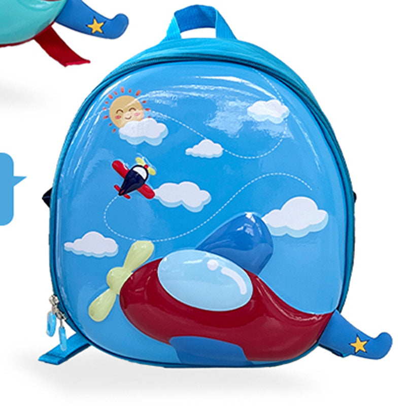 Sacs à dos d'oeufs de petit avion de garçons mignons de bande dessinée pour enfants