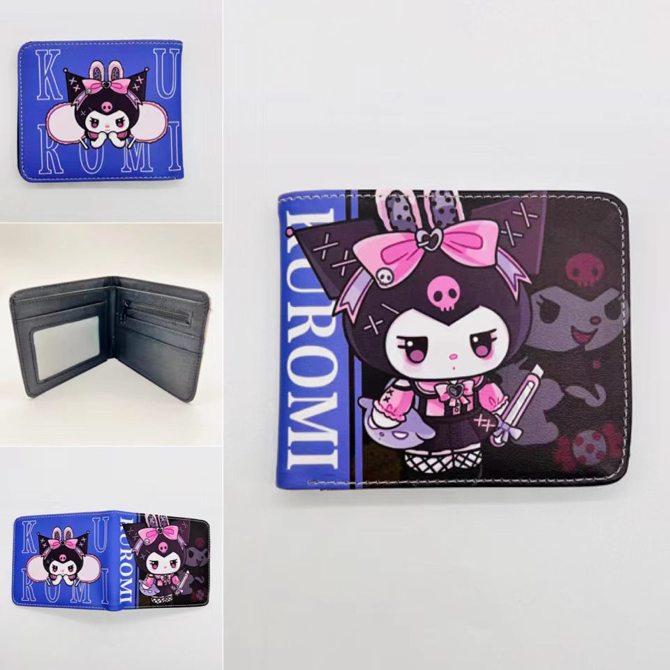 Cute Cartoon Anime Small Portable Color Printing Ladies Wallets